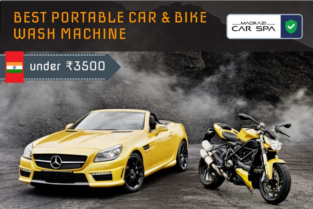 Cover image of portable car and bike wash machine in india